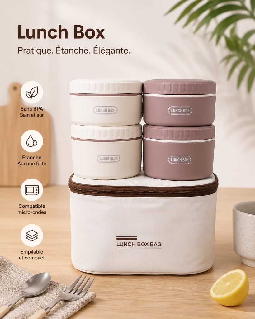 Lunch Box Isotherme avec Sac de Transport
