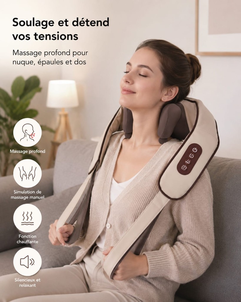 Masseur de nuque et épaules chauffant